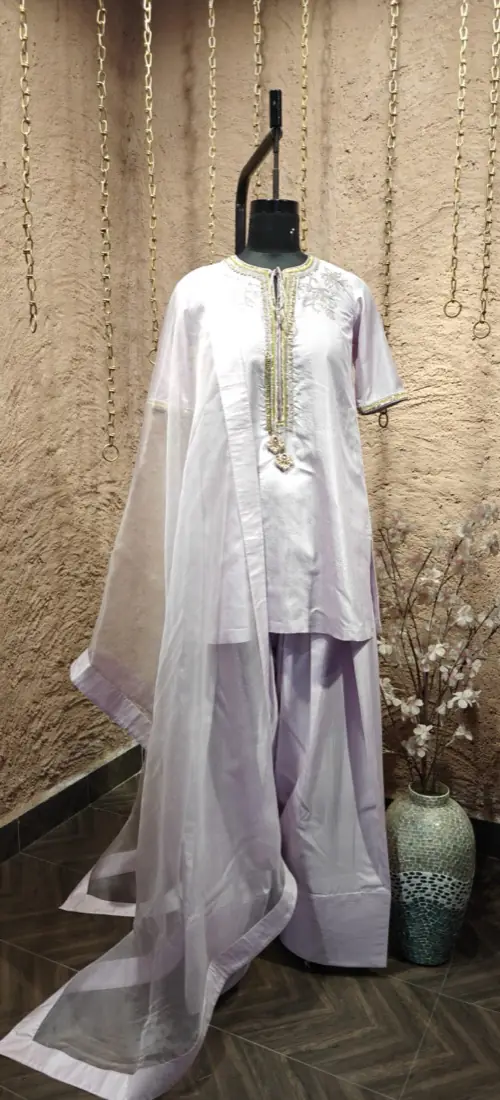 Farshi Salwar — Pure Silk — designer suits & sets by Yukti Vohra, view 4
