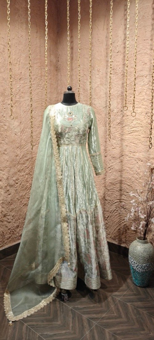 Sheer Elegance: Tissue Anarkali Collection