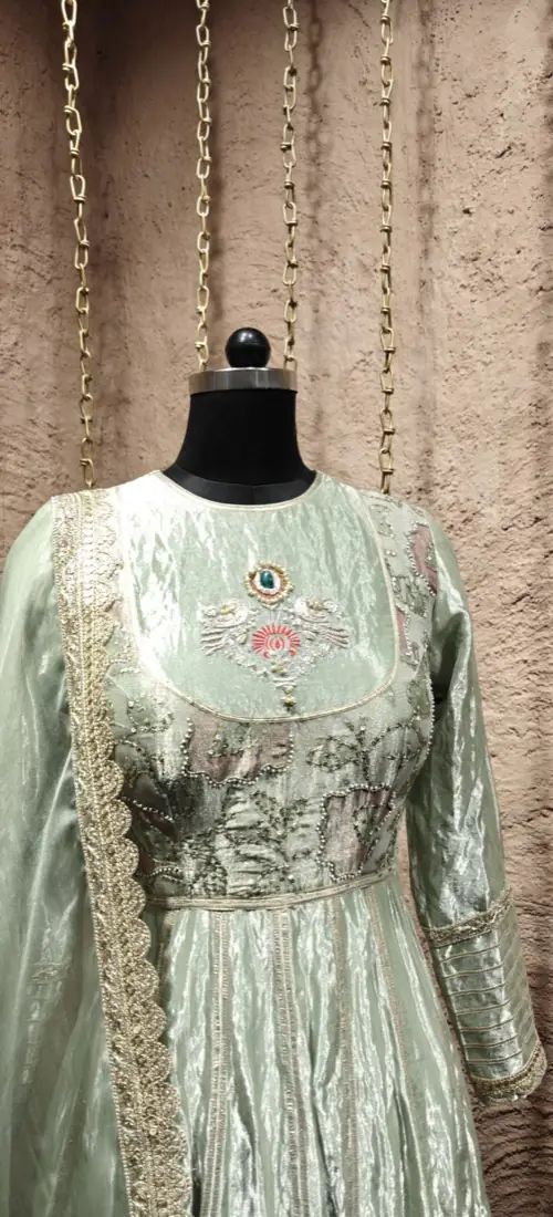Sheer Elegance: Tissue Anarkali Collection — designer anarkalis by Yukti Vohra, view 5