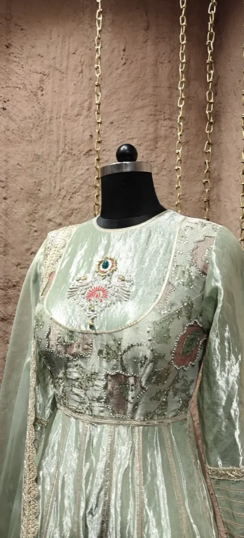 Sheer Elegance: Tissue Anarkali Collection — designer anarkalis by Yukti Vohra, view 6